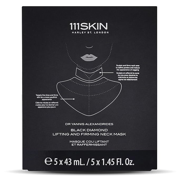 111SKIN Black Diamond Lifting & Firming Neck Mask, Hydrogel Neck Wrinkle Masks for Fine Lines & S... | Amazon (US)