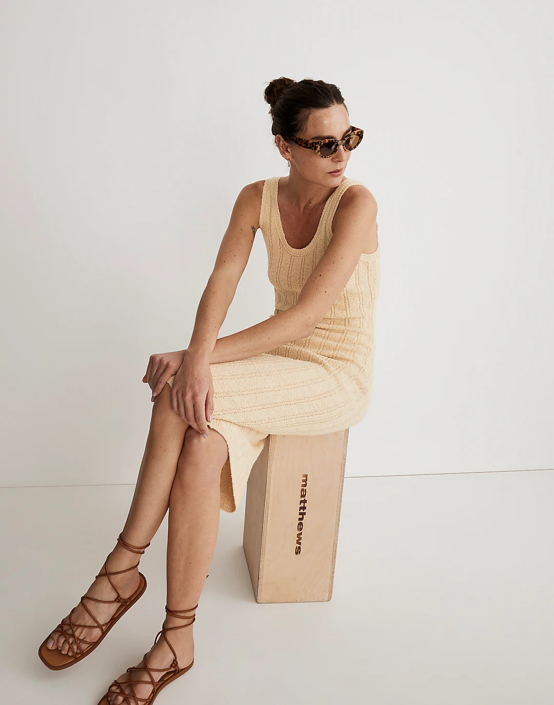 Ribbed Sleeveless Midi Sweater Dress | Madewell