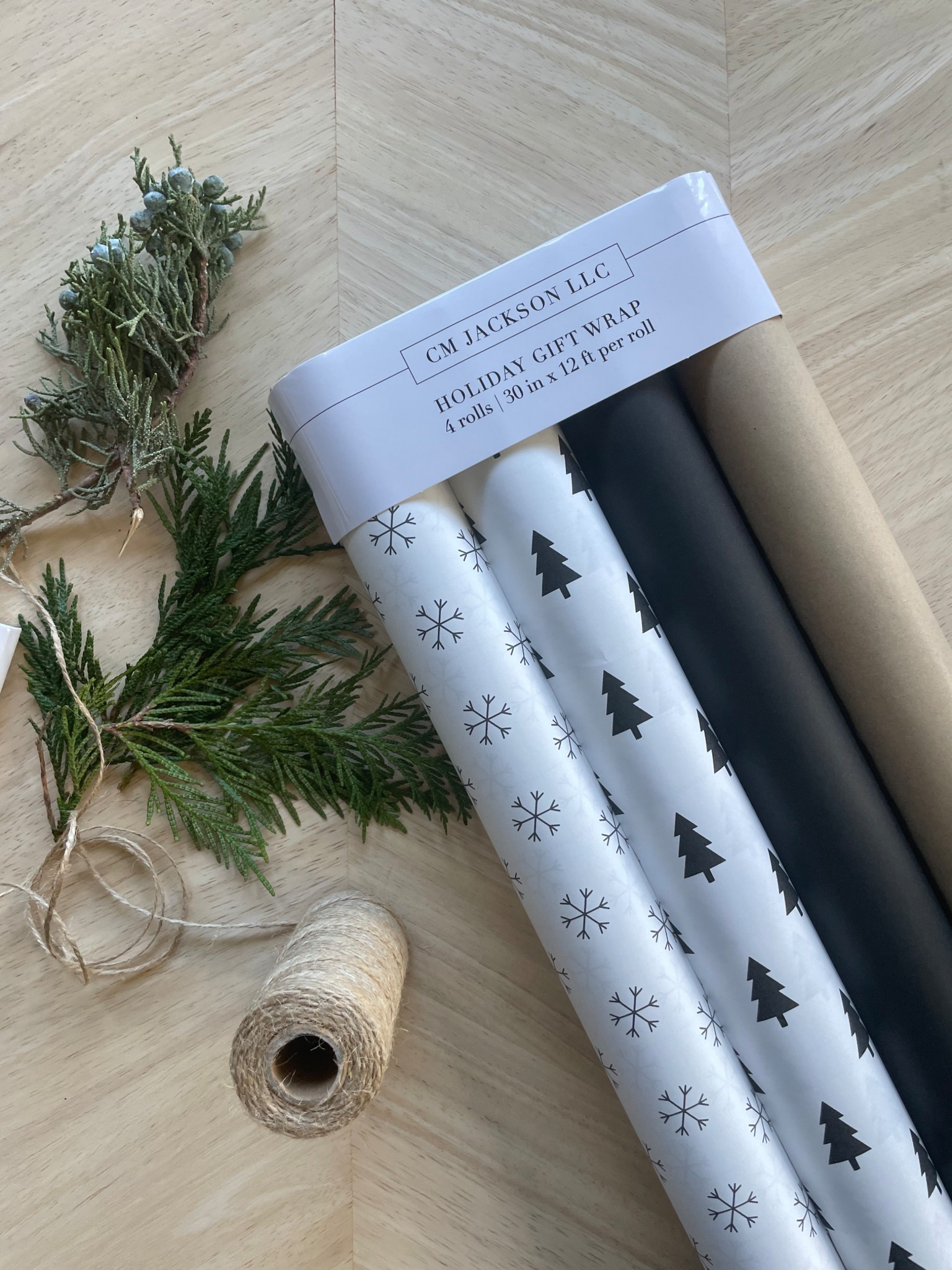 Hands-down, my all-time favorite neutral Christmas gift wrapping paper set. Includes everything I love black & white with a plain craft paper option, and minimalist design. I finish it off with twine and Cedar sprigs. 

#LTKSeasonal #LTKHoliday #LTKHome