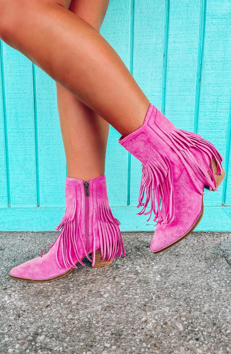 Party Crasher Fringe Booties- 3 Colors | Apricot Lane Boutique