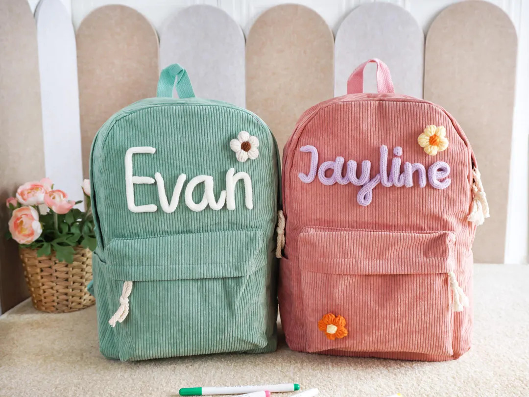 Girls Backpack With Handmade Name | Toddler Backpack | Preschool Boys Backpack | School Gifts for... | Etsy (US)