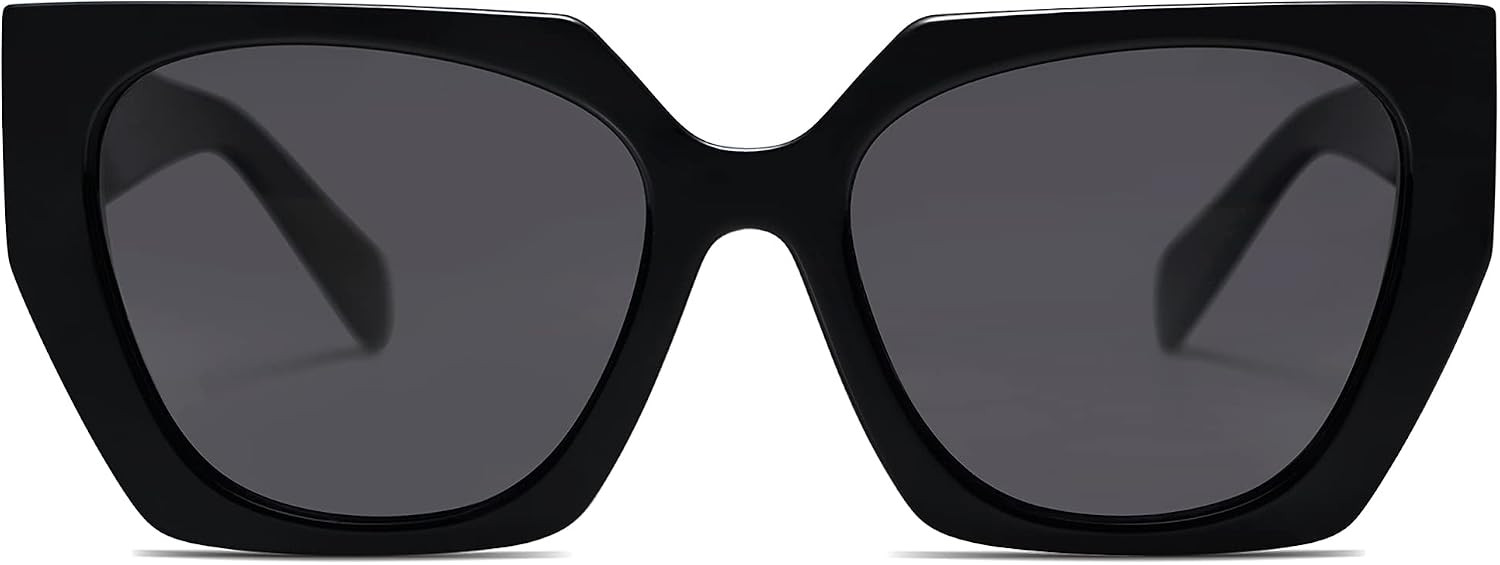 SOJOS Oversized Polarized Sunglasses for Women, Big Designer Womens Trendy Square Shades SJ2205 | Amazon (US)