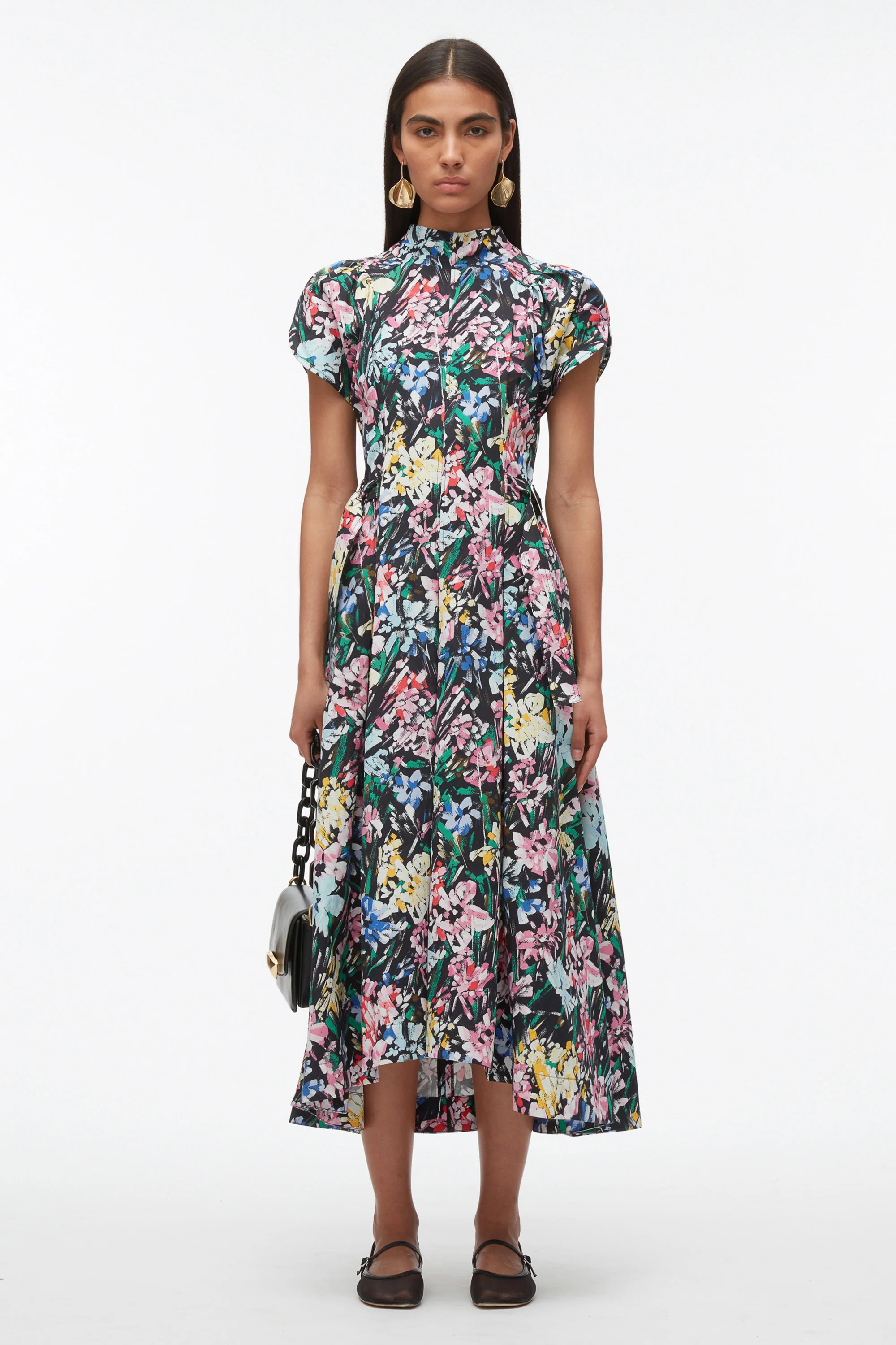 Flowerworks Puff Sleeve Flare Dress | 3.1 Phillip Lim