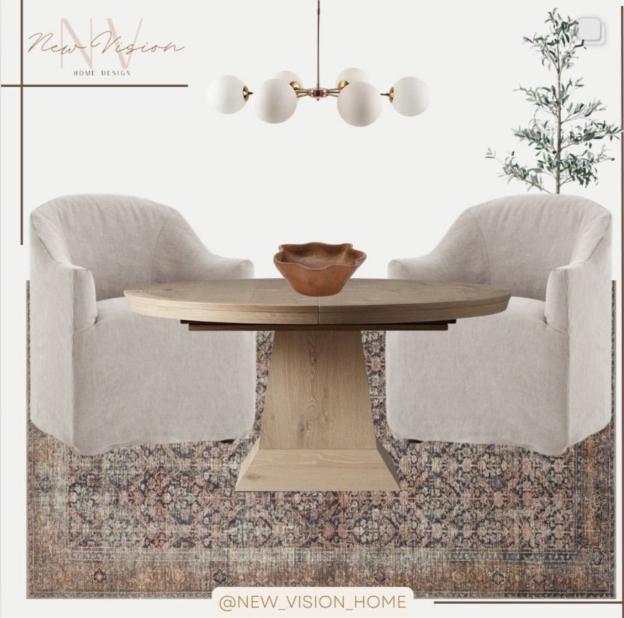 Linking some otoma to recreate this cozy dining space.  Perfect for breakfast nook, dining room entertaining.  Round table options.  Vintage style rug  

#newvisionhome #diningroom

#LTKhome #LTKstyletip #LTKsalealert