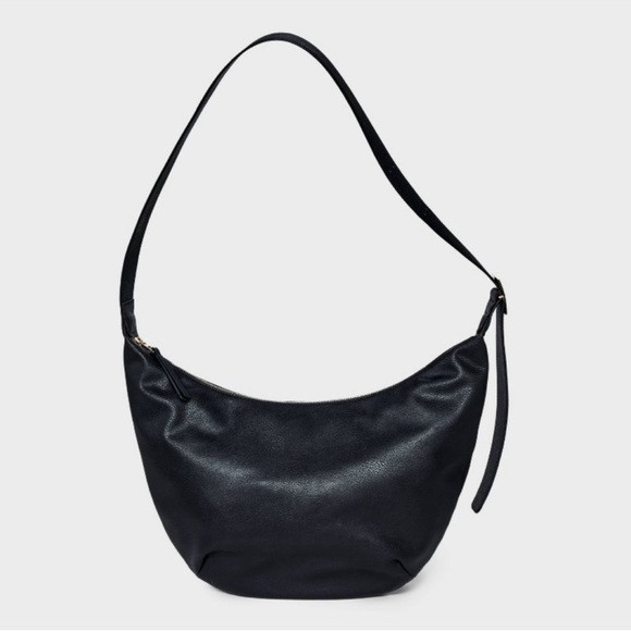 Black Crescent Leather Shoulder Bag | Poshmark