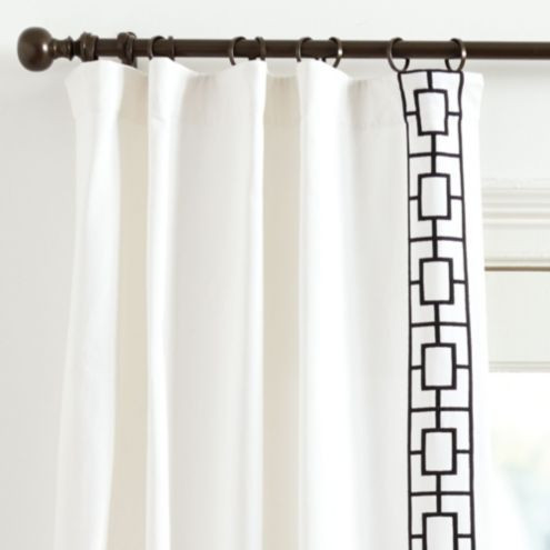 Embroidered Square Trellis Panels - Set of 2 | Ballard Designs, Inc.