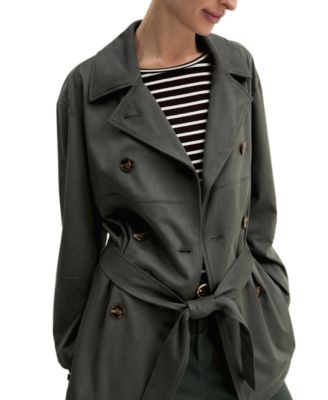 Emme Marella Women's Double-Breasted Belted Jacket - Underwood | Macy's