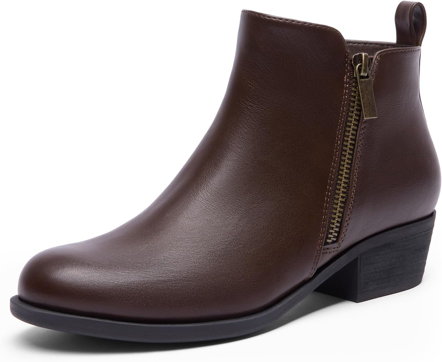 DREAM PAIRS Women's Ankle Boots Low Chunky Heel Booties | Amazon (US)