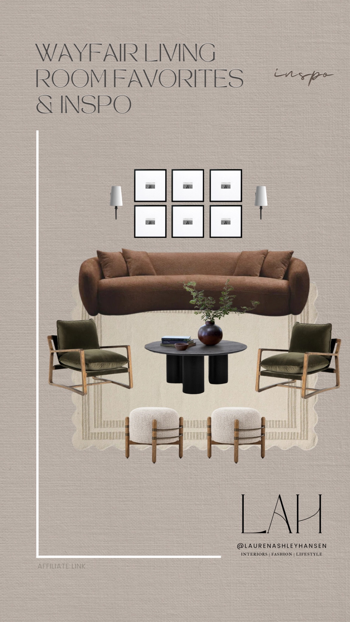 Wayfair living room inspiration! The perfect modern yet livable space with warm tones, cozy textiles, and neutral finishes. 

#LTKHome #LTKStyleTip