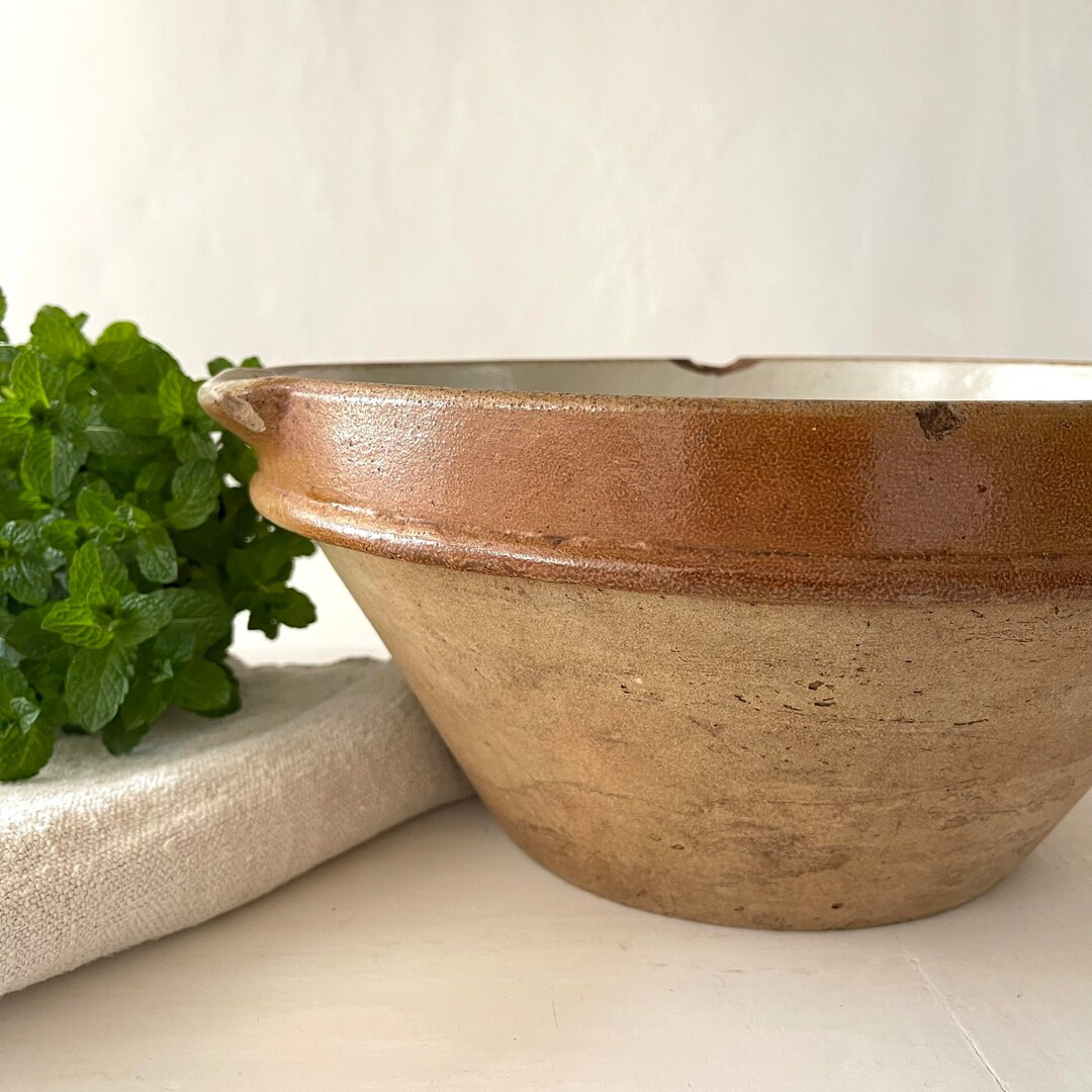 7 Litre French Antique Provençal Stoneware Mixing Bowl - Etsy Canada | Etsy (CAD)