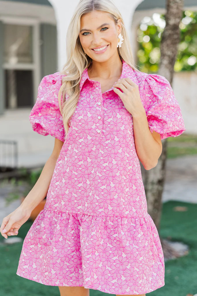 Your Time Pink Floral Dress | The Mint Julep Boutique