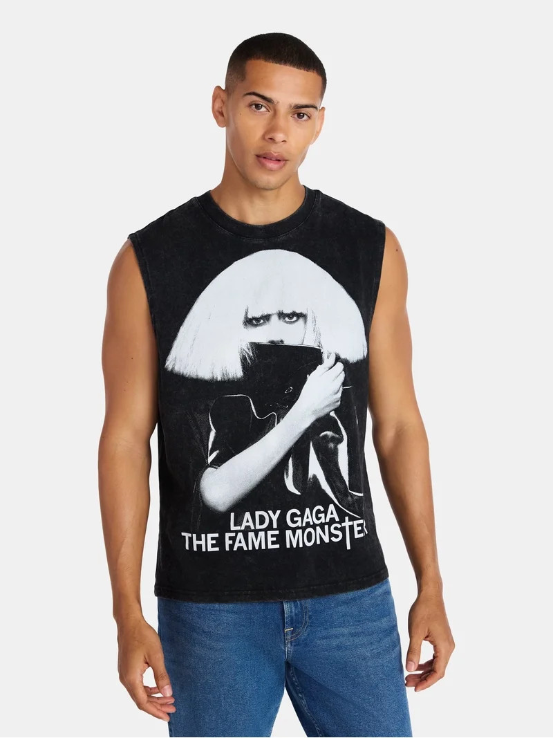 Lady Gaga Men's & Big Men's Graphic Muscle Tank Top, Sizes XS-3XL | Walmart (US)
