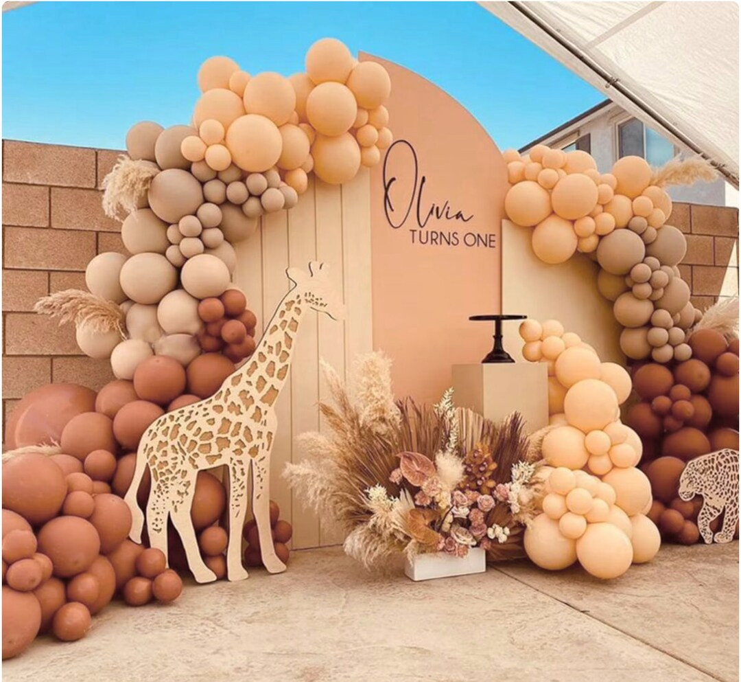 DIY Boho Balloon Garland Arch Kit, Rustic Neutral Balloon Garland, White Sand, Peach Blush, Cocoa... | Etsy (US)