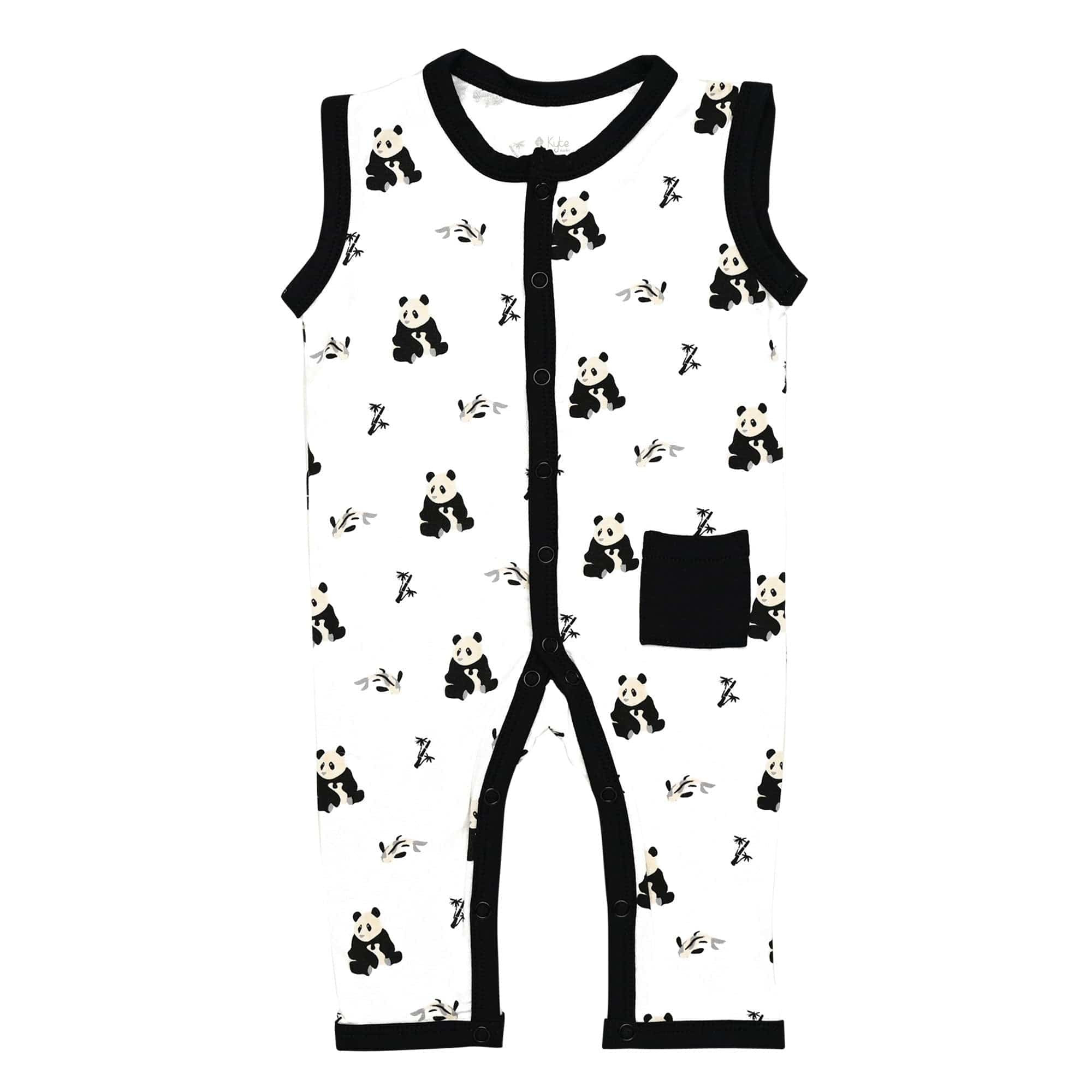 Sleeveless Romper in Black and White Zen | Kyte BABY
