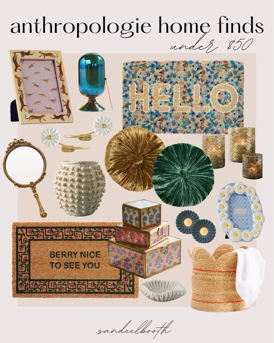 Anthro Home Finds under $50! Home finds, Anthro finds, Anthro home, Home decor, Doormats, Picture frames, Throw pillows

#LTKHome #LTKFindsUnder50 #LTKStyleTip