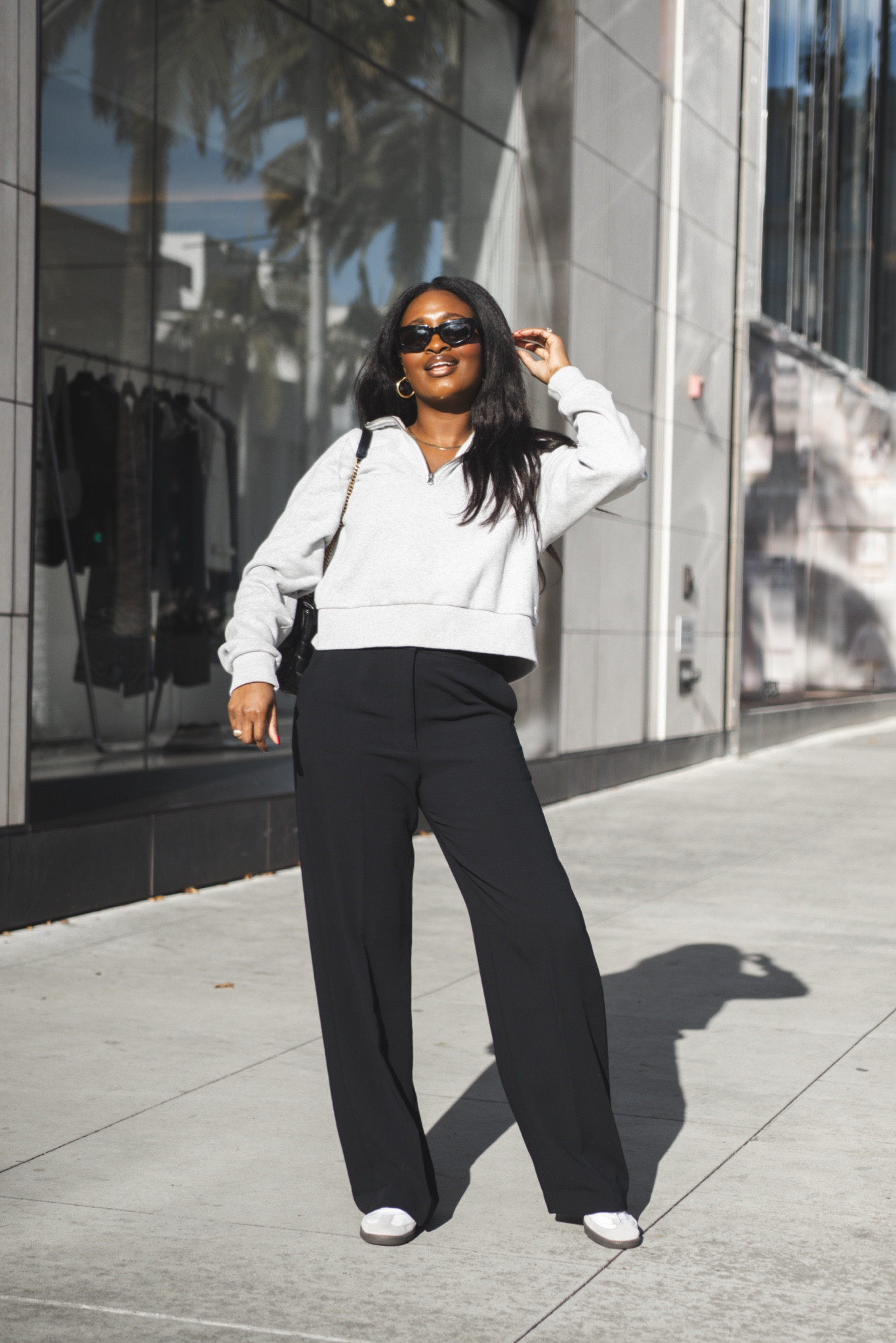 Everyday outfit / half zip sweatshirt, black trousers, adidas sambas 

#LTKfitness #LTKstyletip #LTKshoecrush