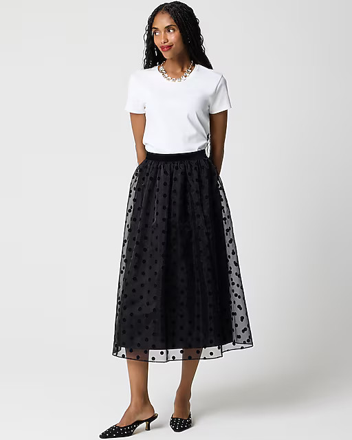 Dot midi skirt | J.Crew Factory