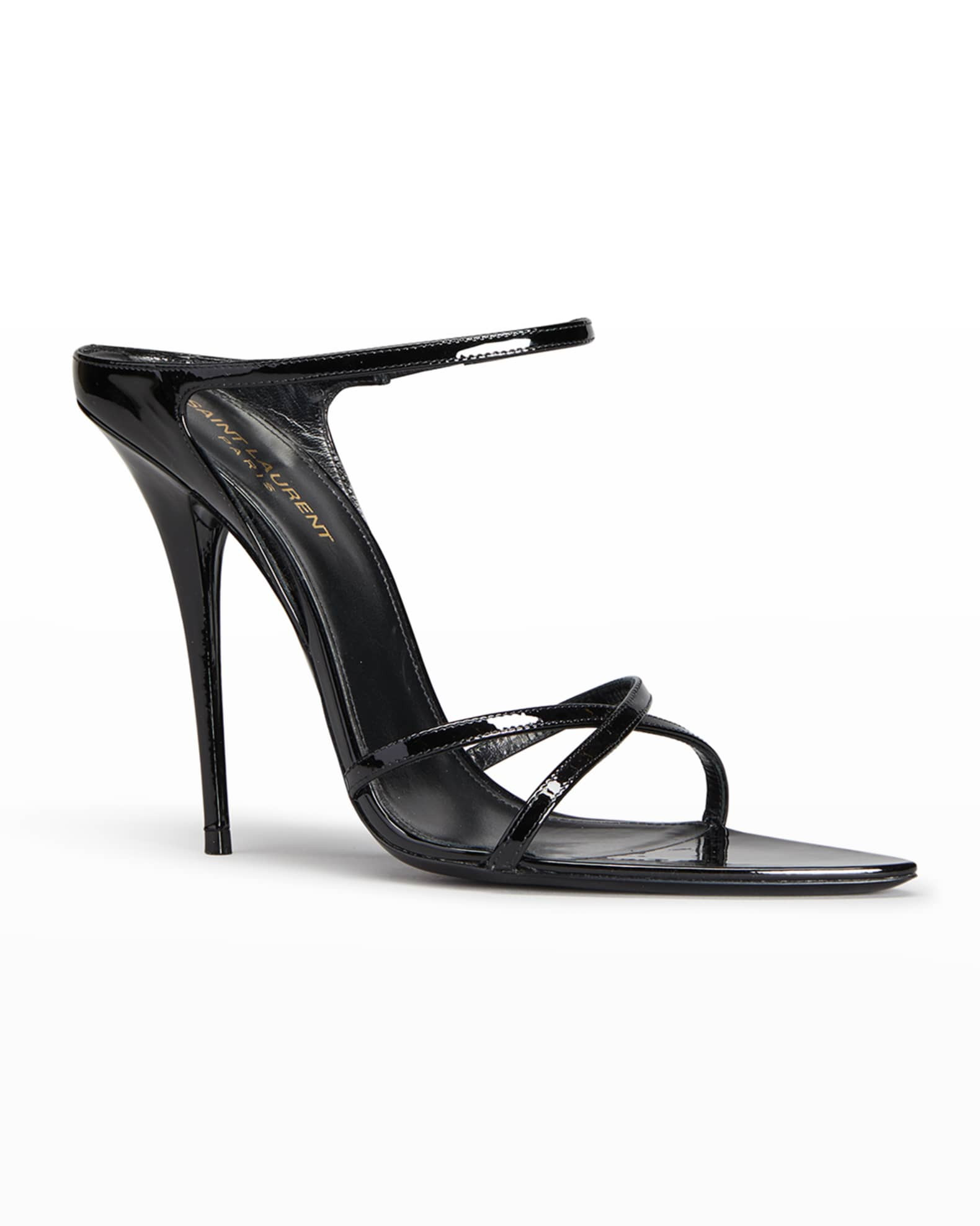 Gippy Patent Crisscross Mule Sandals | Neiman Marcus