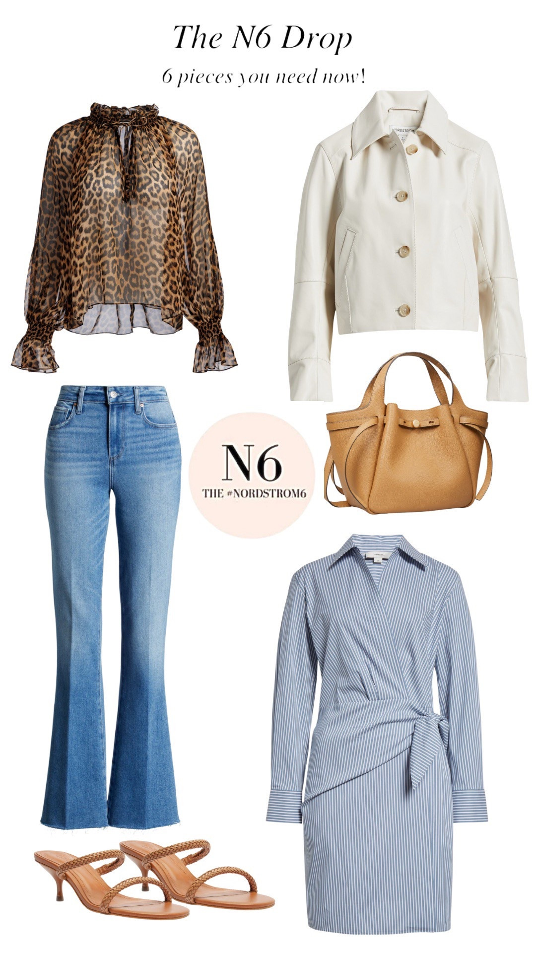 The March N6 Drop!
The collection includes a gorgeous animal print top, flared jeans, a classic striped dress, a leather coat, slides, and a cognac handbag. 

#LTKSeasonal #LTKOver40 #LTKStyleTip