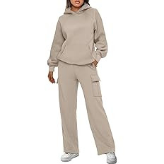 AUTOMET Womens Winter 2 Piece Outfits Long Sleeve Sweatsuits Fall Sets Hoodies with Cargo Wide Le... | Amazon (US)