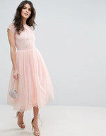 Click for more info about ASOS PREMIUM Lace Tulle Midi Prom Dress