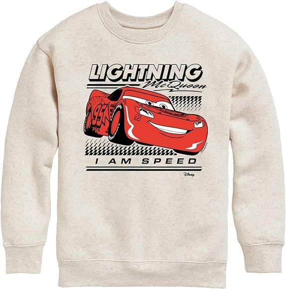 Disney - Cars - Lightning Mcqueen I Am Speed - Toddler & Youth Crewneck Fleece Sweatshirt | Amazon (US)