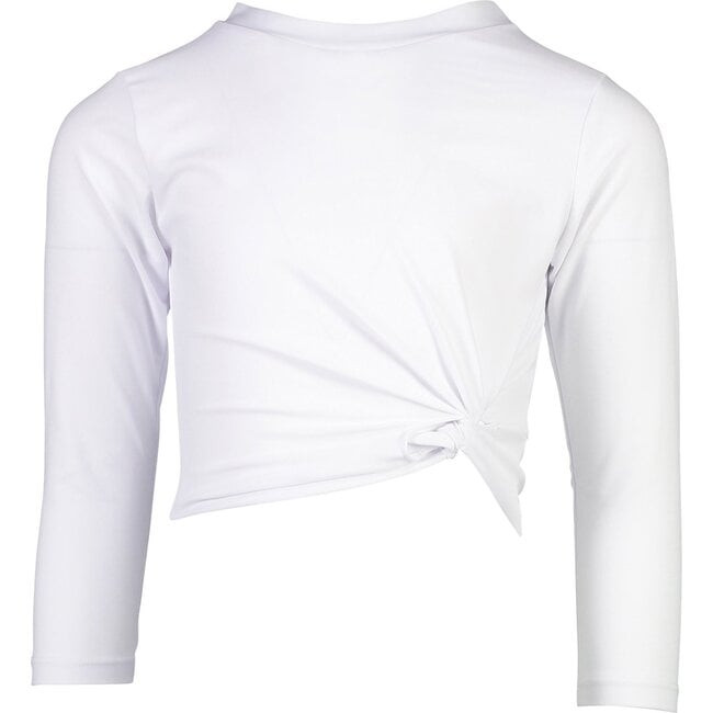 Snapper Rock | Sustainable (White Long Sleeve Wrap Crop Top, Size 14) | Maisonette | Maisonette