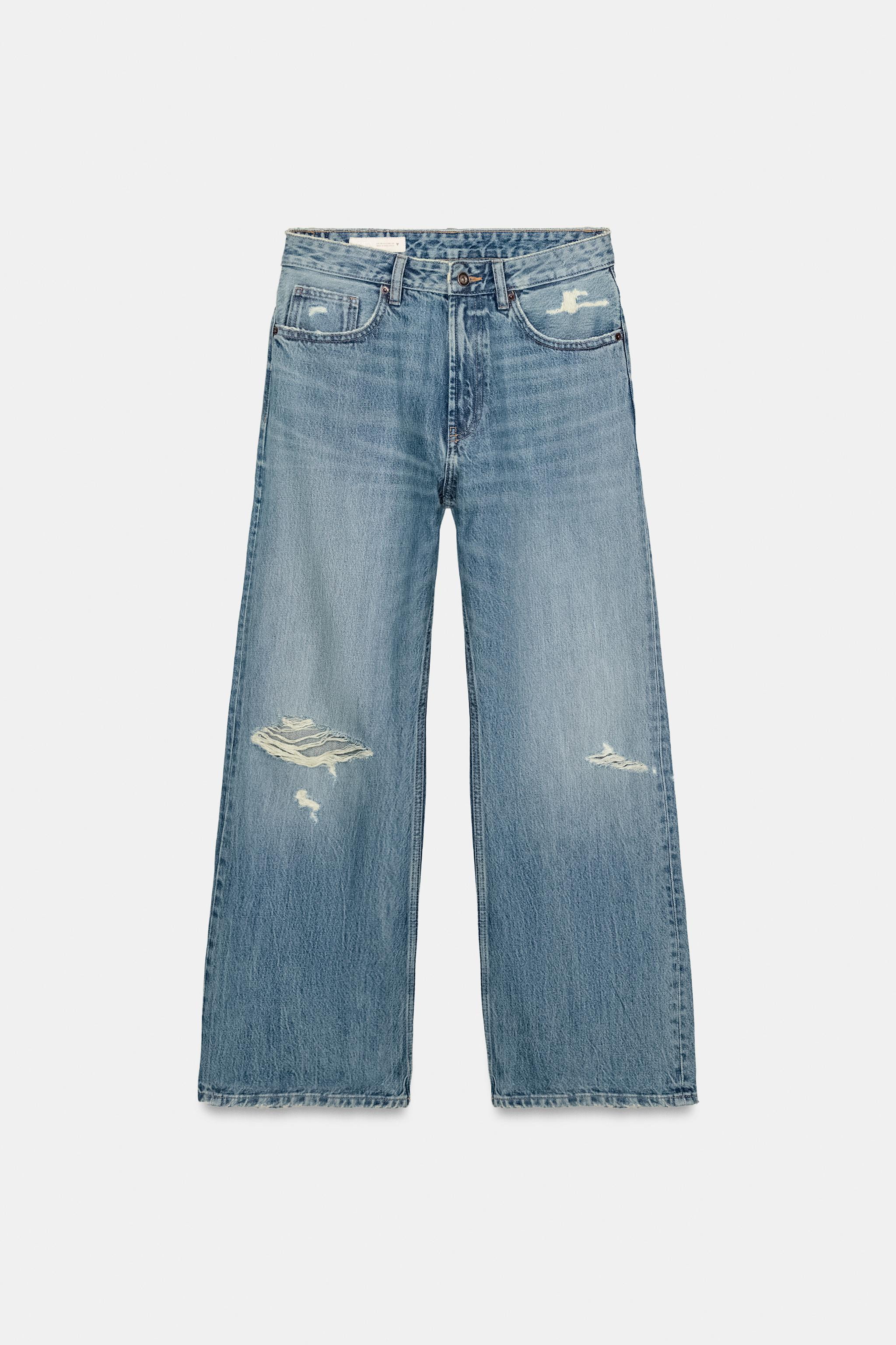 TRF BOYFRIEND RIPPED MID-RISE JEANS | Zara US