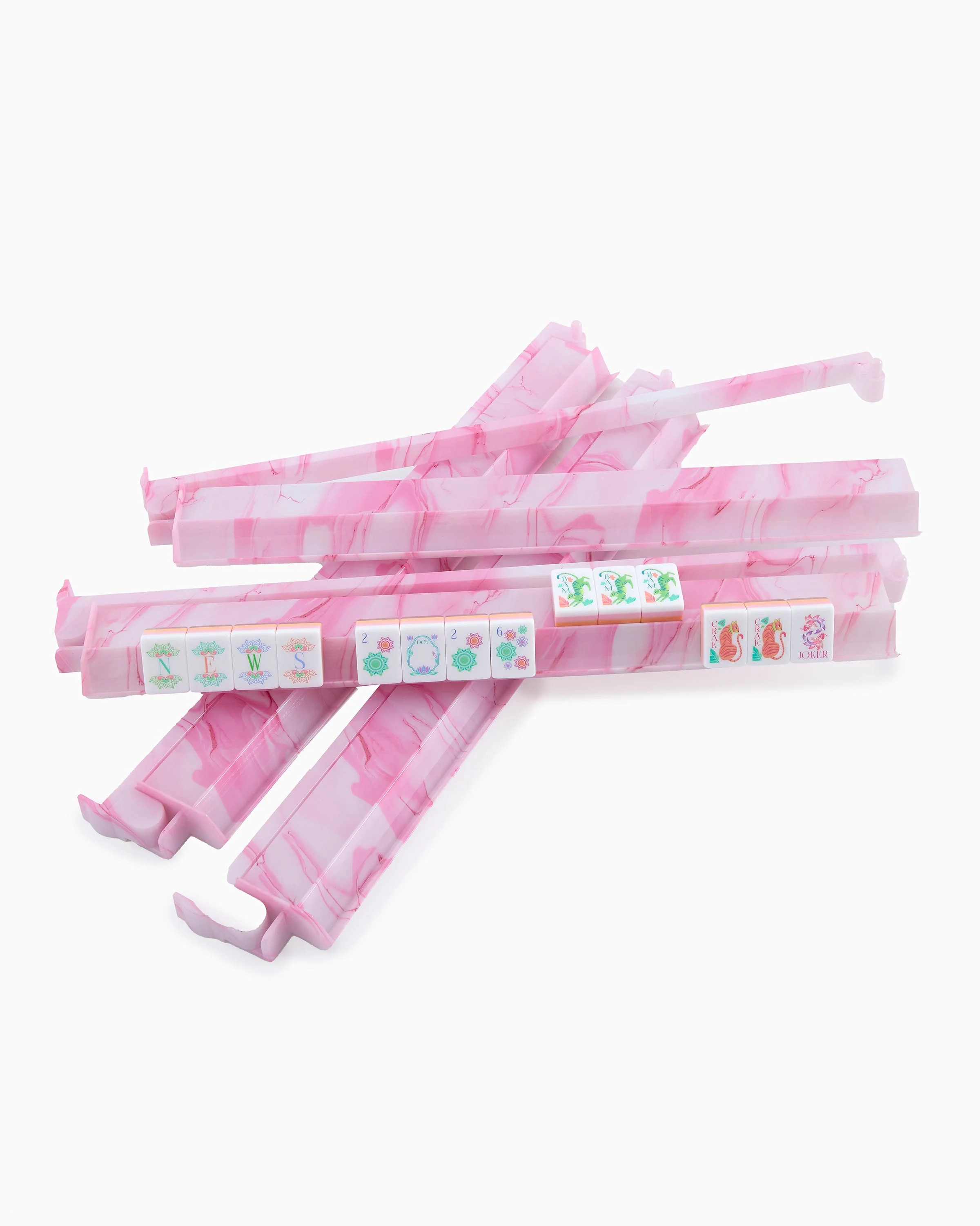 Pink Quartz Rack and Pusher Set | Oh My Mahjong