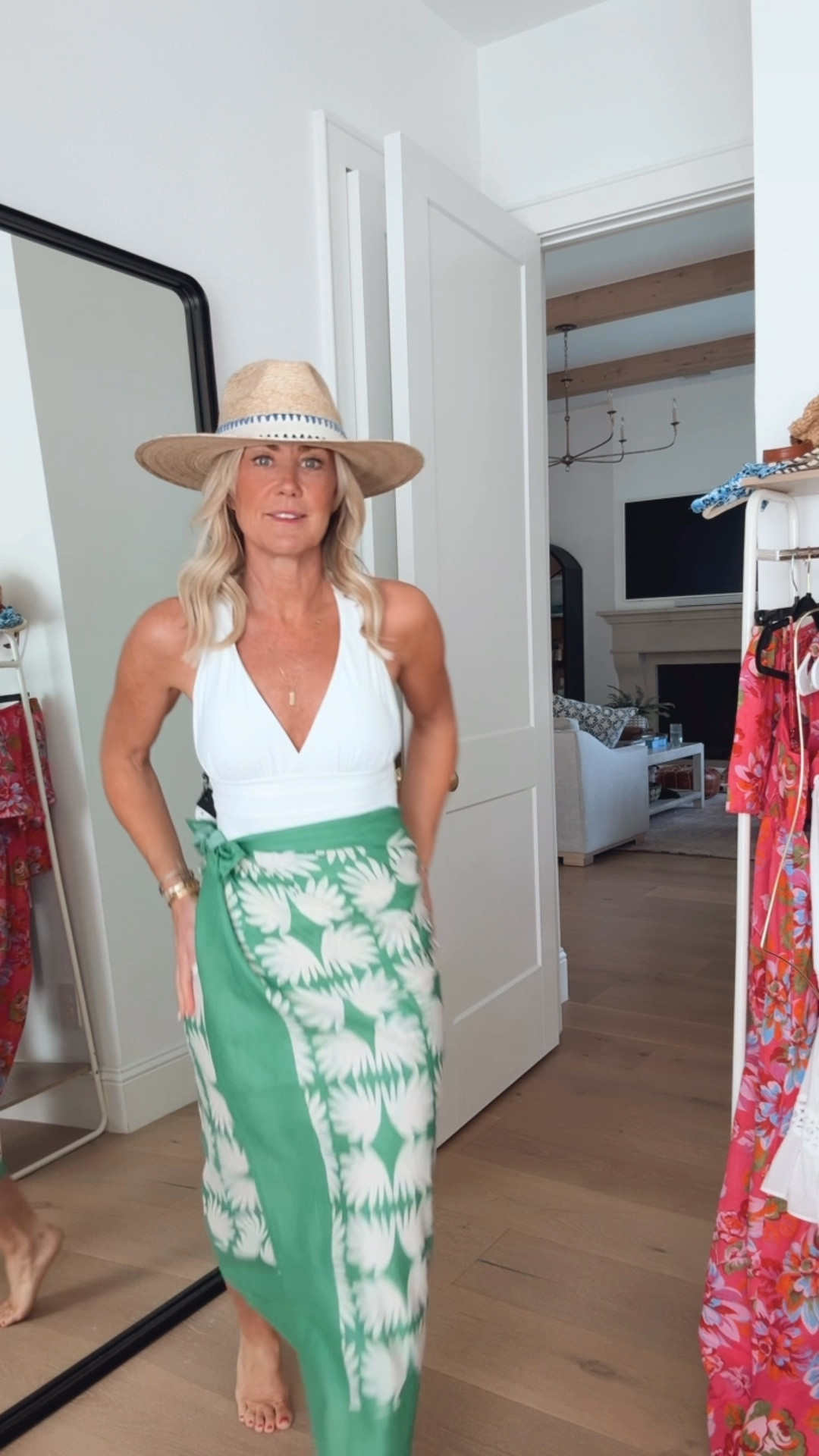 Recent Order: Nordstrom | Hi Sugarplum! 

A good pareo completes any swim look! Couldn’t resist this green pattern. 
Swim: 6 (size up one)
Pareo: One Size