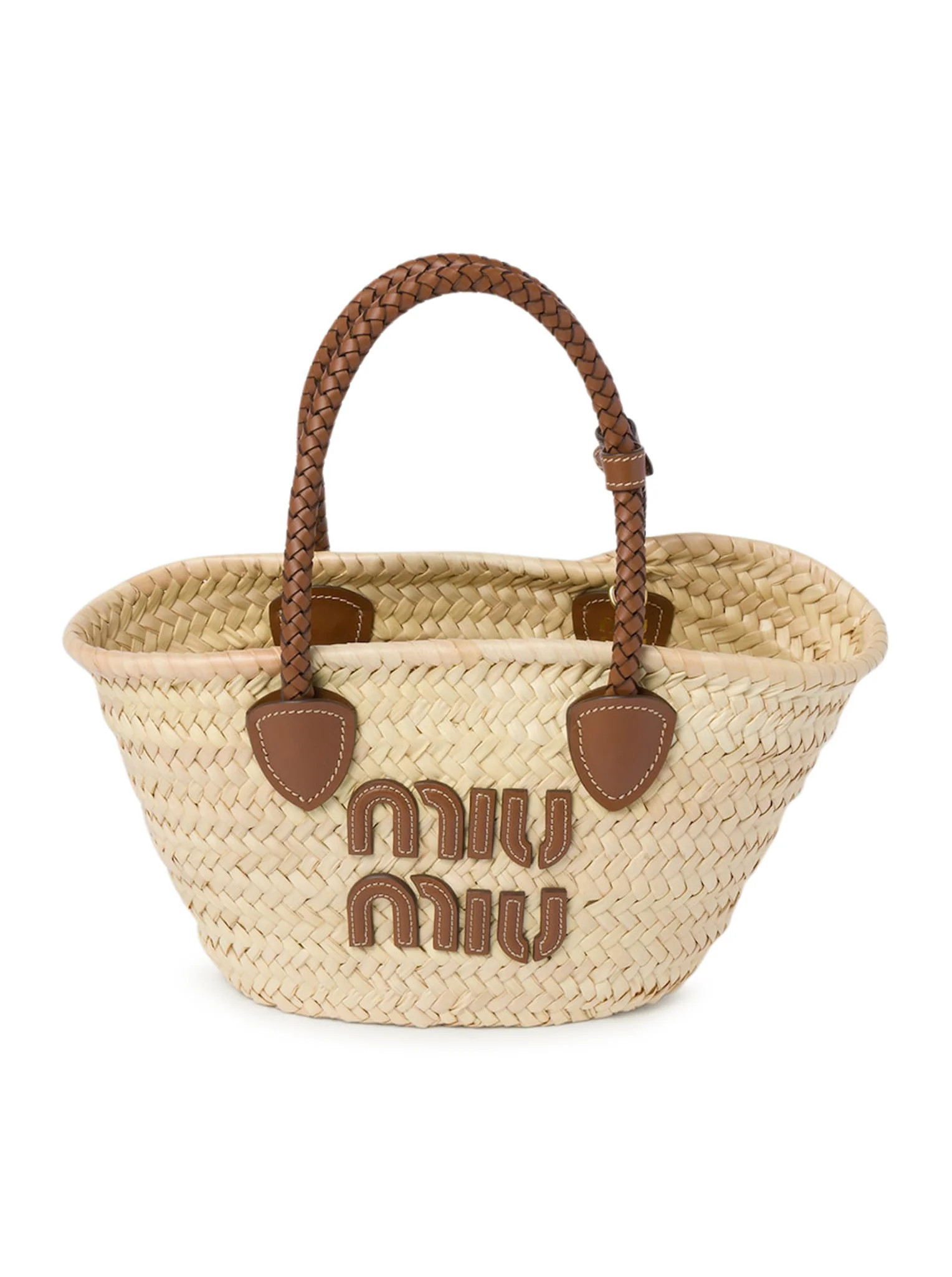 WOVEN FABRIC SHOPPING BAG - Miu Miu - Woman | Suitnegozi INT