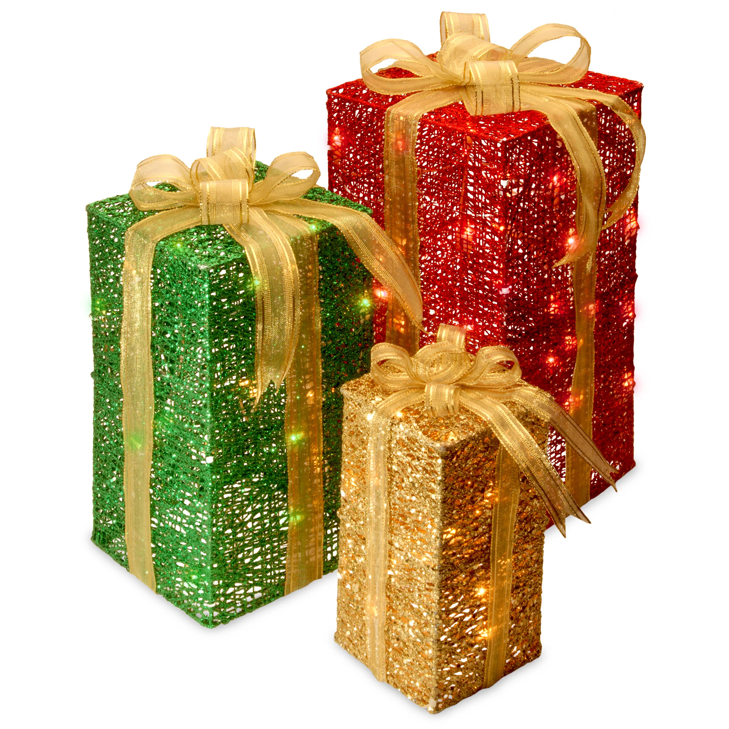 The Holiday Aisle® Pre-Lit LED Multicolor Gift Box Assortment & Reviews | Wayfair | Wayfair North America