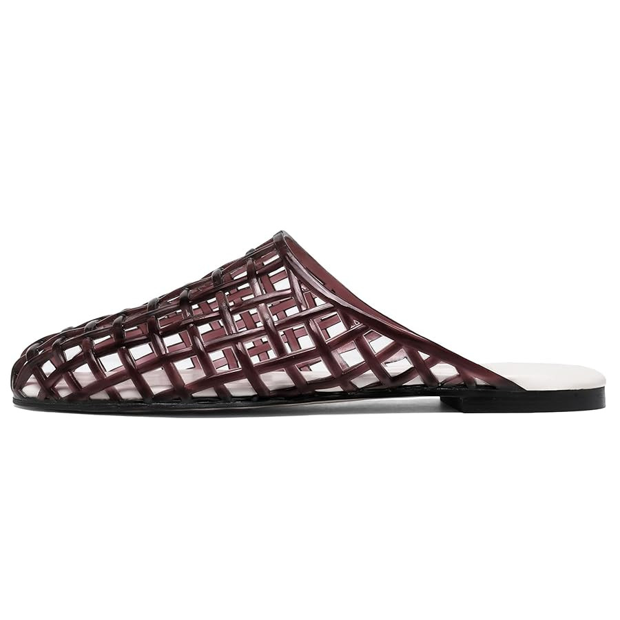 Clear Jelly Shoes for Women Slip on Jelly Mesh Slides Comfortable Closed Toe Flats Sandals Summer... | Amazon (US)