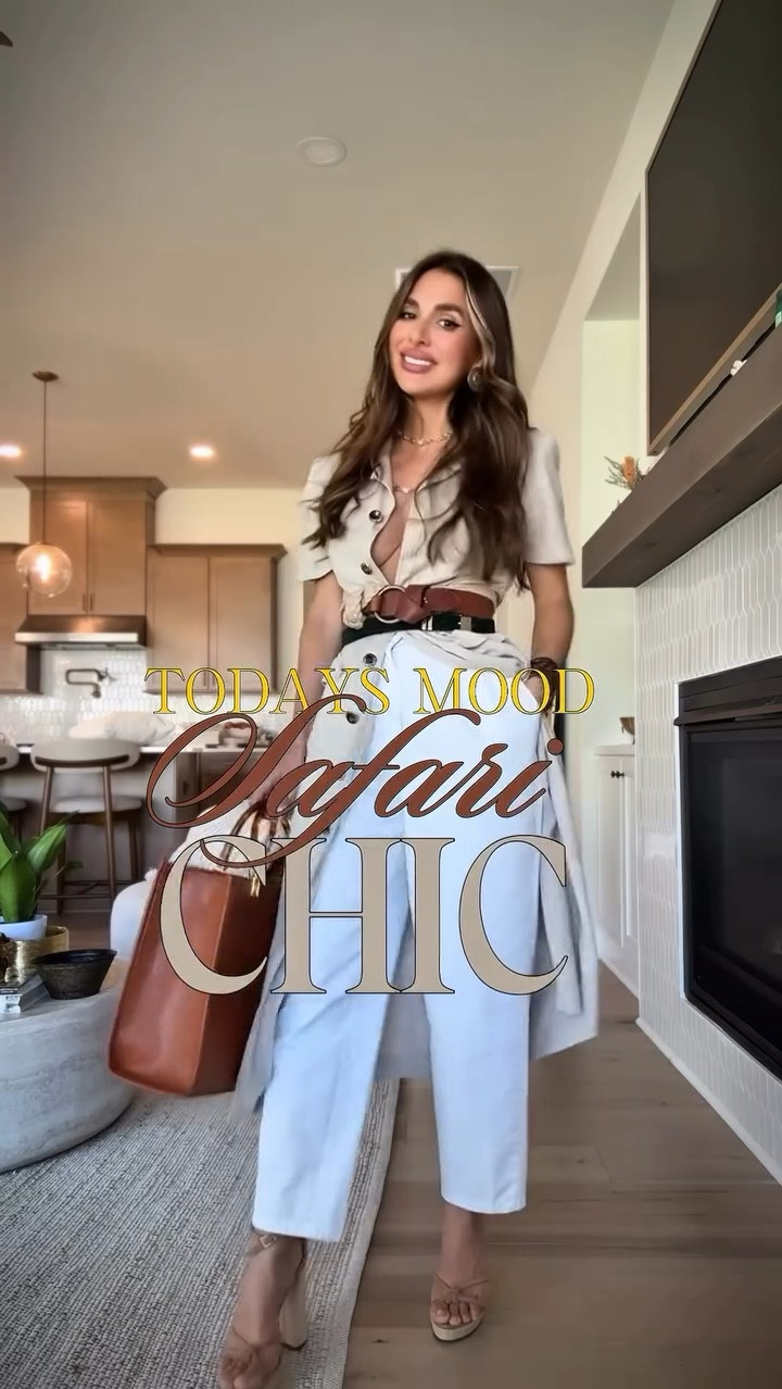 Most times inspiration isn’t about buying more clothes, there are many ways to find inspiration and one of my favorites it’s choosing a theme and letting the outfit tell a story!🤩 (Español 👇🏻) 

Today’s look? Safari Bold meets city chic.
And yes… this “top” is actually a dress, proof that creativity > more shopping.

✨ Style tip: When in doubt, pick a theme. Safari chic, French minimalist, Old Money, or even “modern art gallery.” Themes make getting dressed fun again and help you see your closet in new ways.

Because chic isn’t about perfection. It’s about showing up with confidence, creativity, and a little boldness.

✨Outfit Formula :

✦ 3 belts layered to add structure + depth
✦ Open linen dress reimagined as a top
✦ Tailored trousers for balance
✦ Rope heels for subtle edge
✦ Animal Print Belt reworked as bracelet
✦ Camel tote (neutral but bold)
✦ Brushed gold earrings to add that vintage vibe. 
✦ Double chain necklace

———-

Muchas veces la inspiración al vestir no viene, ni se trata de comprar más ropa, hay muchas maneras de inspirarte y una de ellas es elegir un tema y dejar que tu outfit cuente una historia.🤩

¿Mi look de hoy? Safari Bold con un toque de city chic.

Y sí… esta “blusa” en realidad es un vestido,  prueba de que la creatividad > las compras.

✨ Tip de estilo: Cuando dudes, elige un tema. Safari chic, minimalismo francés, Old Money o incluso “galería de arte moderna.” Los temas hacen que vestirse vuelva a ser divertido y te ayudan a ver tu clóset con nuevos ojos.

Porque lo chic no se trata de perfección. Se trata de mostrarte con confianza, creatividad y un poco de audacia.

Fórmula del Outfit :

✦ 3 cinturones superpuestos para dar estructura + profundidad
✦ Vestido de lino abierto, reinventado como blusa
✦ Pantalones de sastre para equilibrio
✦ Sandalias de cuerda para un toque rustico
✦ Cinturón de animal print como pulsera
✦ Bolso camel (neutral pero sofisticado)
✦ Aretes de oro cepillado para agregar ese toque antiguo 
✦ Collar doble de cadena

#SafariChic #EstiloBrunch  #ChicSinEsfuerzo #TipsDeEstilo #FormulaDeOutfit
#SafariChic #BrunchStyle #EffortlessChic #StyleTips #OutfitFormula #fashionblogger