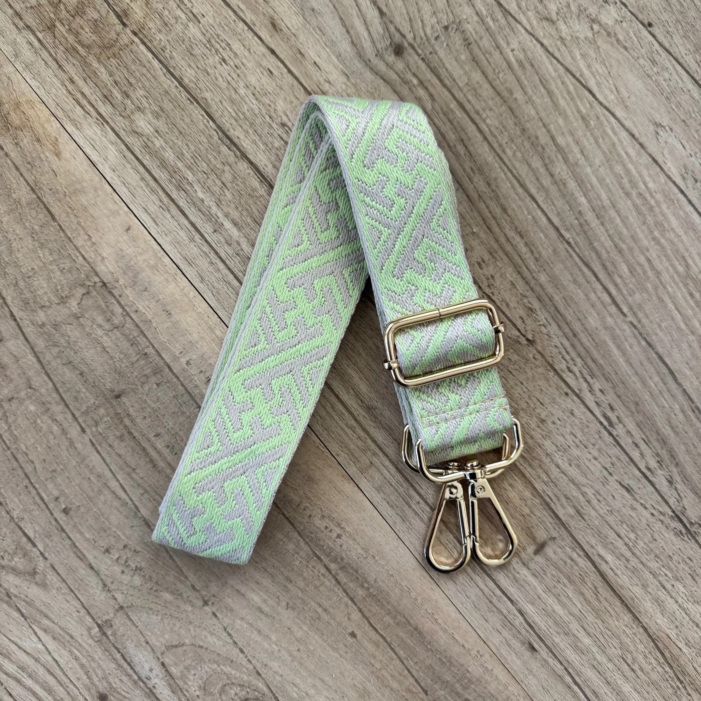 Chartreuse and Birch Crossbody Bag Strap | The Poppy Brand