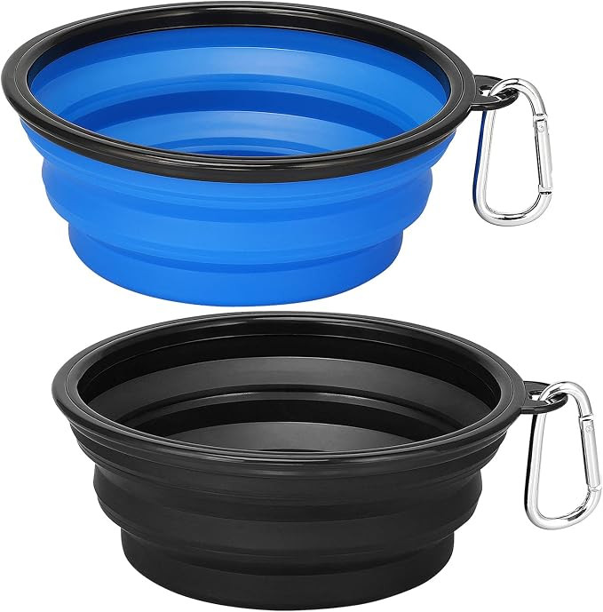Kytely Large Collapsible Dog Bowls 2 Pack, 34oz Foldable Dog Travel Bowl, Portable Dog Water Food... | Amazon (US)