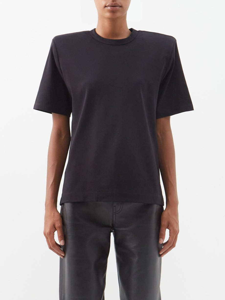 Shoulder pad cotton-jersey T-shirt | WARDROBE.NYC | Matches (US)