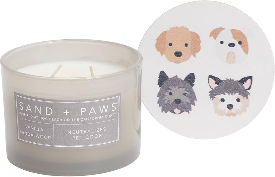 Sand and Paws Scented Candle - Vanilla Sandalwood – Luxurious Air Freshening Jar Candles Neutra... | Amazon (US)