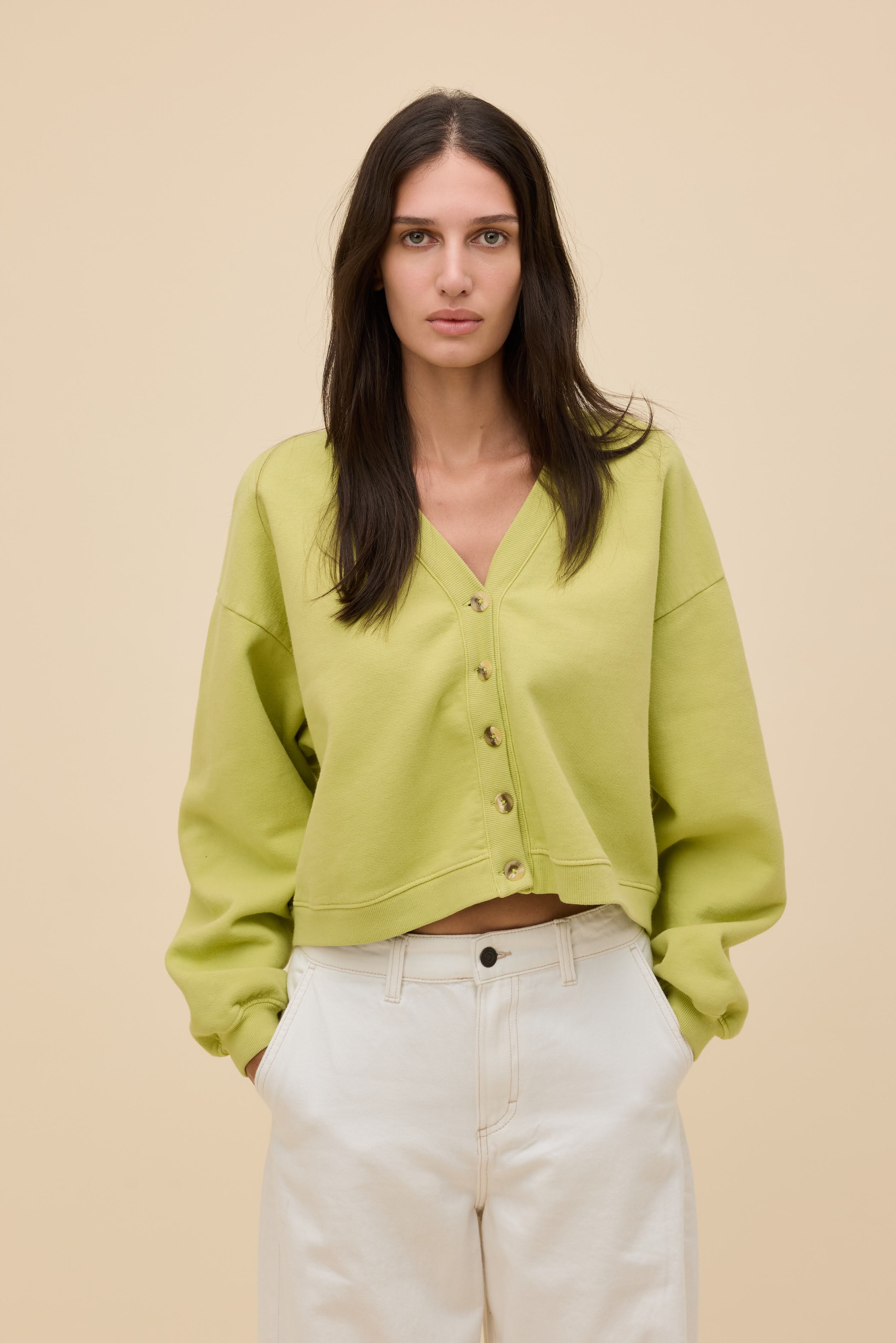 Boxy Sweatshirt Cardigan | Daydreamer