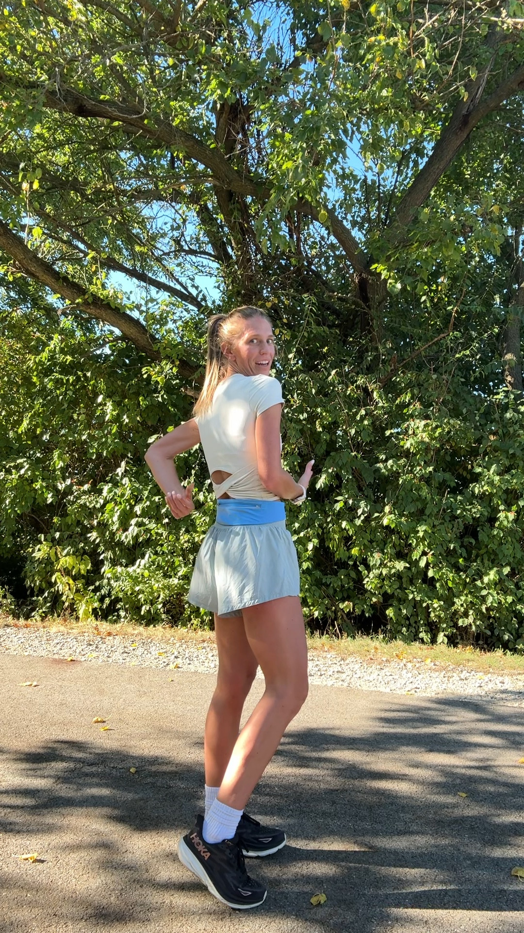 Running outfit today! This top is so fun! The back has a twist to it. I size up to 6 in all lululemon. 
My usual medium in running shorts



Fp movement, Athleta, running gear, runner, hoka, running shoes

#LTKActive

#LTKActive