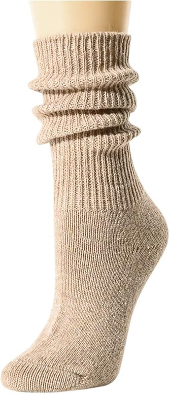sockfun Slouch Socks Women, Scrunch Socks Women, Stacked Long Chunky Baggy Wool Socks 80s 90s | Amazon (US)