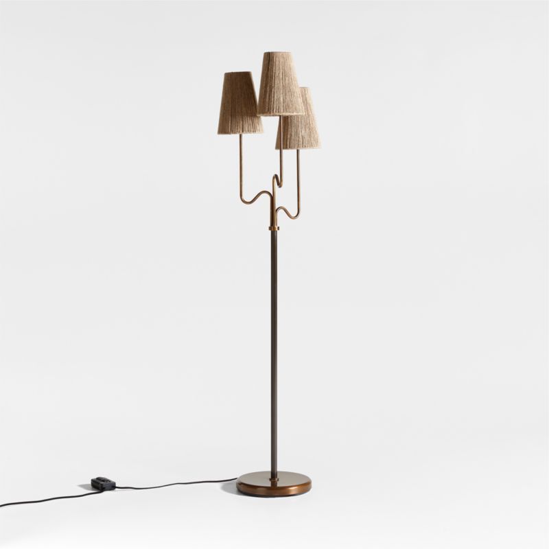 Ellery 3-Light Floor Lamp by Jake Arnold | Crate & Barrel | Crate & Barrel