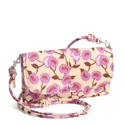 Vera Bradley Women's Nylon Wildwood Wallet Crossbody Bag Stripey Buttons | Target