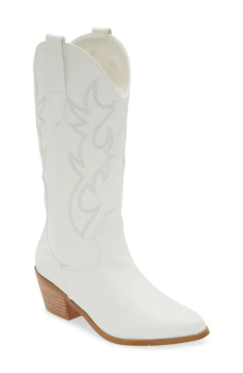 Billini Dixie Western Boot in White at Nordstrom, Size 7 | Nordstrom