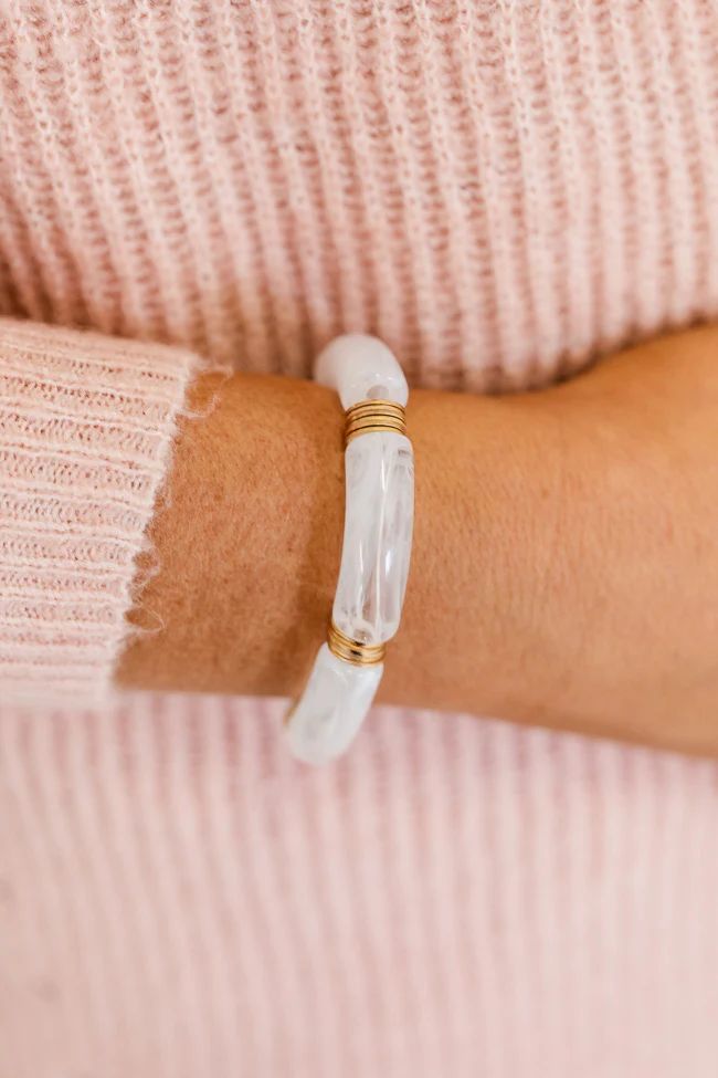 The Right Place Clear And Gold Bracelet | Pink Lily