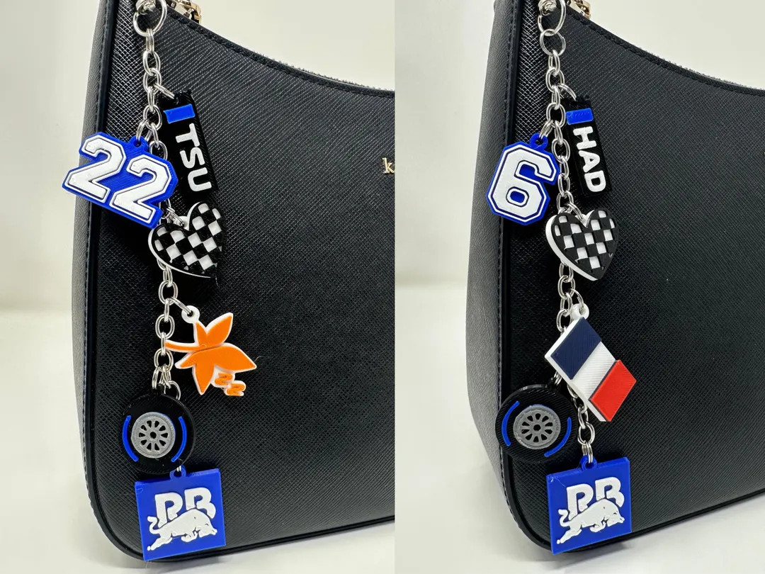 Racing Toros Bag Charm, Yuki, Isack, Race Car Driver, Purse Chain, Handbag Accessories, 3D Printe... | Etsy (US)