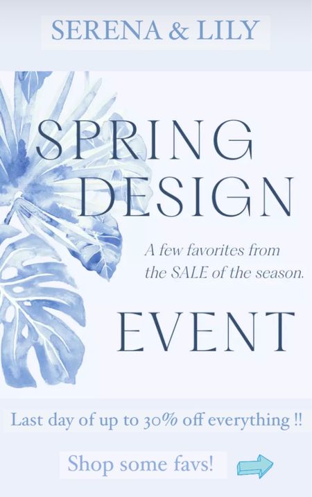 Serena and Lily spring sale! Last day! Shop my fav finds and deals 




Spring design event, coastal, home decor, coffee table book, nightstand, bedroom
Furniture, rattan swivel chair, discount, decor home, house inspiration

#LTKsalealert #LTKhome #LTKSeasonal