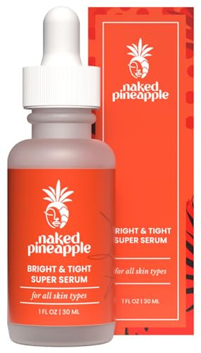 Naked Pineapple - Bright and Tight Super Serum - Enzyme-Powered for Blemish Control, Skin Elasticity & Hydration - Protects Moisture Barrier - 1oz | Amazon (US)