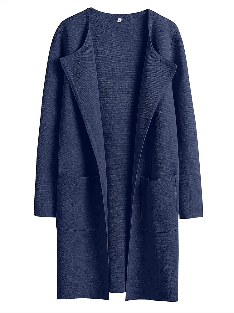 ANRABESS Womens Cardigan Sweater Open Front Knit Long Coatigan Dressy Casual Jacket Coat 2025 Fal... | Amazon (US)