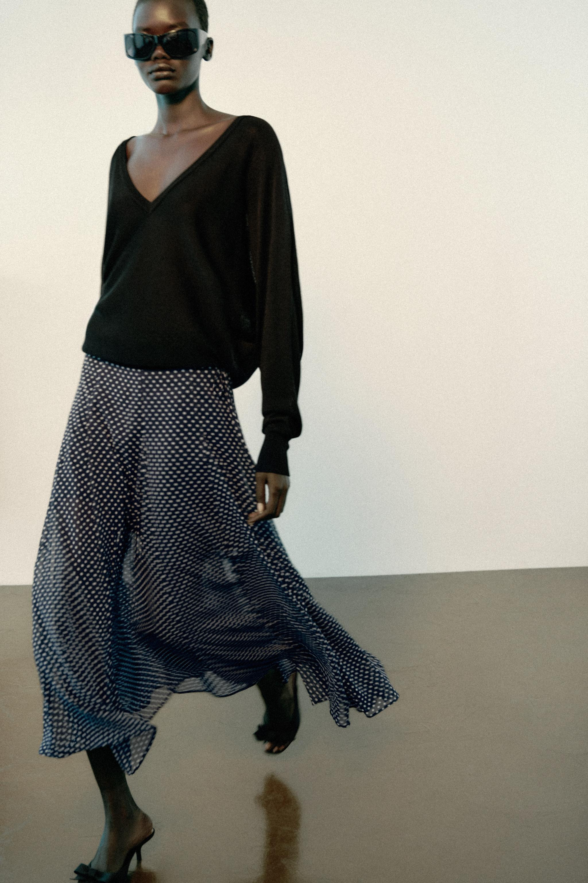 POLKA DOT MIDI SKIRT | Zara US